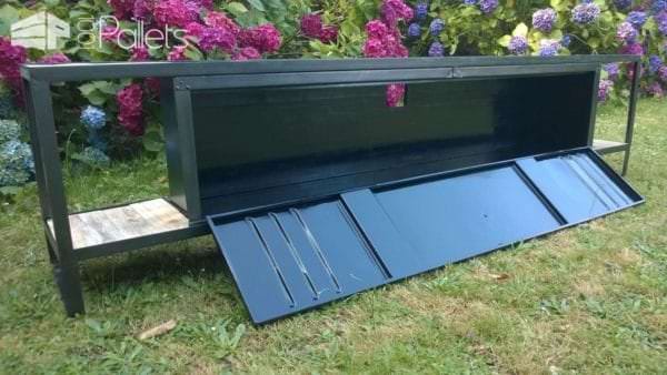 Meuble Tv Avec Plateaux En Bois De Palette / Tv Cabinet With Pallet Wood Shelves Pallet TV Stands & Racks Meuble Tv Avec Plateaux En Bois De Palette / Tv Cabinet With Pallet Wood Shelves Pallet TV Stands & Racks