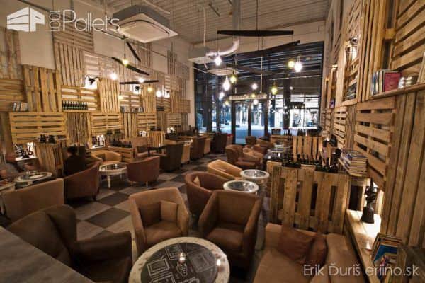 Paleta Cafe & Wine Bar In Slovakia Pallet Store, Bar & Restaurant Decorations Paleta Cafe & Wine Bar In Slovakia Pallet Store, Bar & Restaurant Decorations
