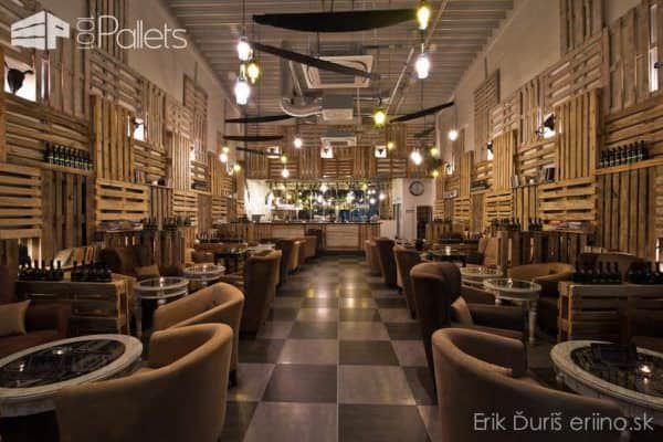 Paleta Cafe & Wine Bar In Slovakia Pallet Store, Bar & Restaurant Decorations Paleta Cafe & Wine Bar In Slovakia Pallet Store, Bar & Restaurant Decorations