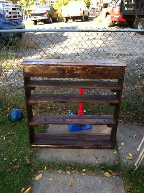 Pallet Shoe Rack Pallet Shelves & Pallet Coat Hangers Pallet Shoe Rack Pallet Shelves & Pallet Coat Hangers