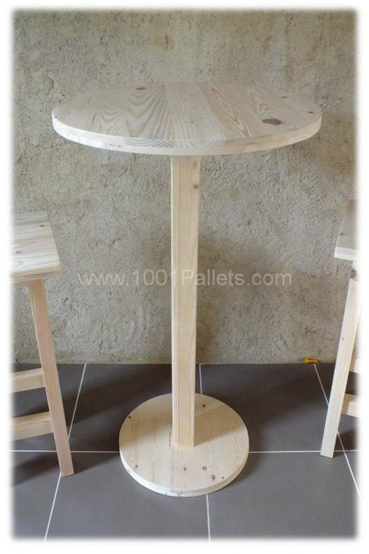 Table Haute Et Ses 2 Tabourets Pallet Bars Table Haute Et Ses 2 Tabourets Pallet Bars