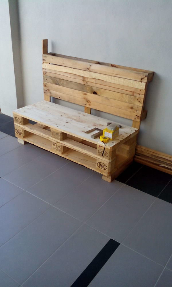 Two Pallets Bench Pallet Benches, Pallet Chairs & Stools 