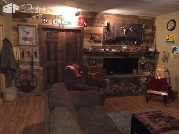 Basement Partition Wall Out of Pallets Pallet Walls & Pallet Doors Basement Partition Wall Out of Pallets Pallet Walls & Pallet Doors