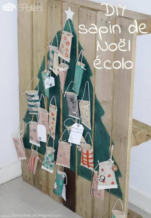 Christmas Tree With One Pallet Pallet Home Accessories Christmas Tree With One Pallet Pallet Home Accessories