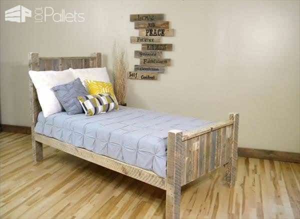 Elegant Pallet Bed Pallet Beds, Pallet Headboards & Frames Elegant Pallet Bed Pallet Beds, Pallet Headboards & Frames
