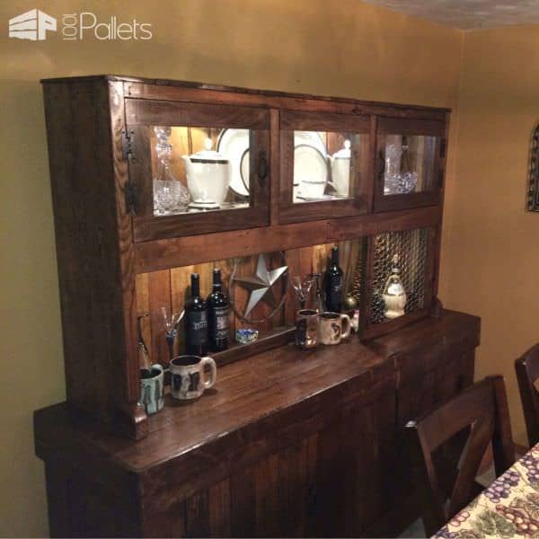 Reclaimed Pallet Wood Country Hutch Pallet Cabinets & Wardrobes Reclaimed Pallet Wood Country Hutch Pallet Cabinets & Wardrobes