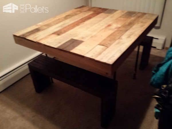 Table & Benches From Discarded Pallet Boards Pallet Benches, Pallet Chairs & Stools Pallet Desks & Pallet Tables Table & Benches From Discarded Pallet Boards Pallet Benches, Pallet Chairs & Stools Pallet Desks & Pallet Tables