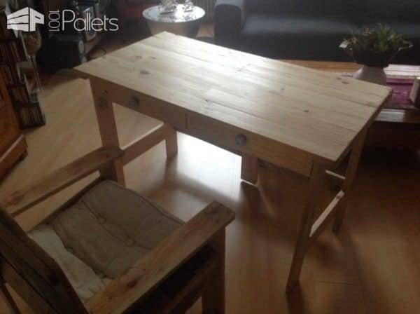 Bureau & Fauteuil En Palette / Pallet Desk & Chair Pallet Benches, Pallet Chairs & Stools Pallet Desks & Pallet Tables Bureau & Fauteuil En Palette / Pallet Desk & Chair Pallet Benches, Pallet Chairs & Stools Pallet Desks & Pallet Tables
