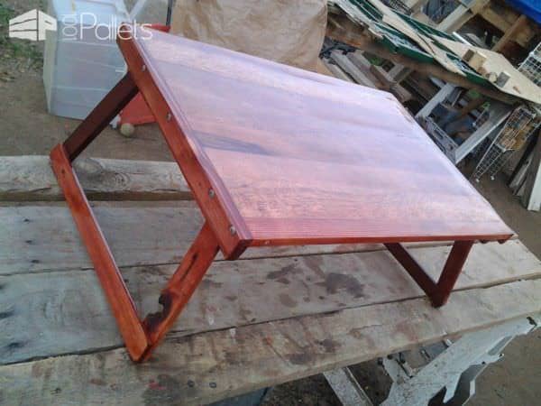 Folding Lap Table from Upcycled Pallet Pallet Desks & Pallet Tables Folding Lap Table from Upcycled Pallet Pallet Desks & Pallet Tables