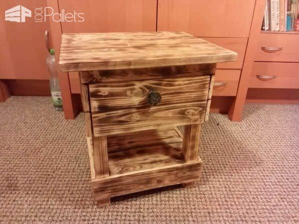 Night Stand Made From Old Pallet Wood Pallet Desks & Pallet Tables Night Stand Made From Old Pallet Wood Pallet Desks & Pallet Tables