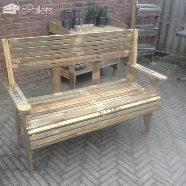 2 Zitsbank En Stoel / Pallet Bench & Chair Pallet Benches, Pallet Chairs & Stools 