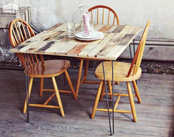 Diy: Upcycled Pallet Into Rustic Kitchen Table Pallet Desks & Pallet Tables Diy: Upcycled Pallet Into Rustic Kitchen Table Pallet Desks & Pallet Tables