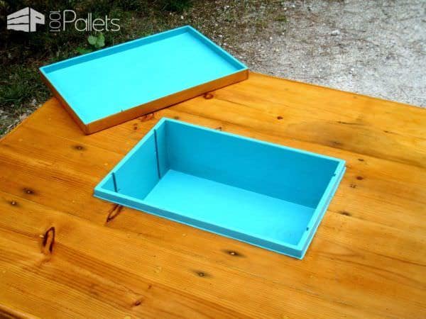 Grande Table Basse Avec Caisson Central / Large Coffee Table With Central Box Pallet Coffee Tables Grande Table Basse Avec Caisson Central / Large Coffee Table With Central Box Pallet Coffee Tables