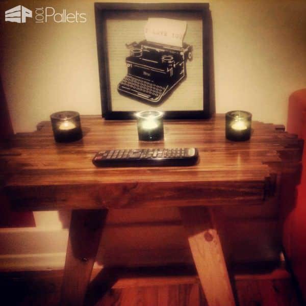 Pallet Sofa Side Table Pallet Desks & Pallet Tables Pallet Sofa Side Table Pallet Desks & Pallet Tables