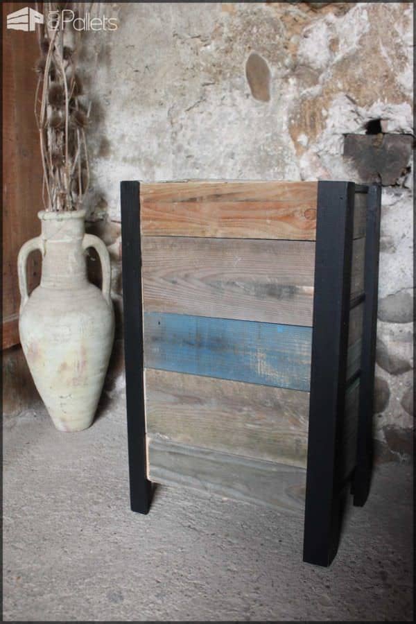 Petit Meuble à Tiroirs / Reclaimed Pallets and Wine Crates Cabinet Pallet Cabinets & Wardrobes Petit Meuble à Tiroirs / Reclaimed Pallets and Wine Crates Cabinet Pallet Cabinets & Wardrobes