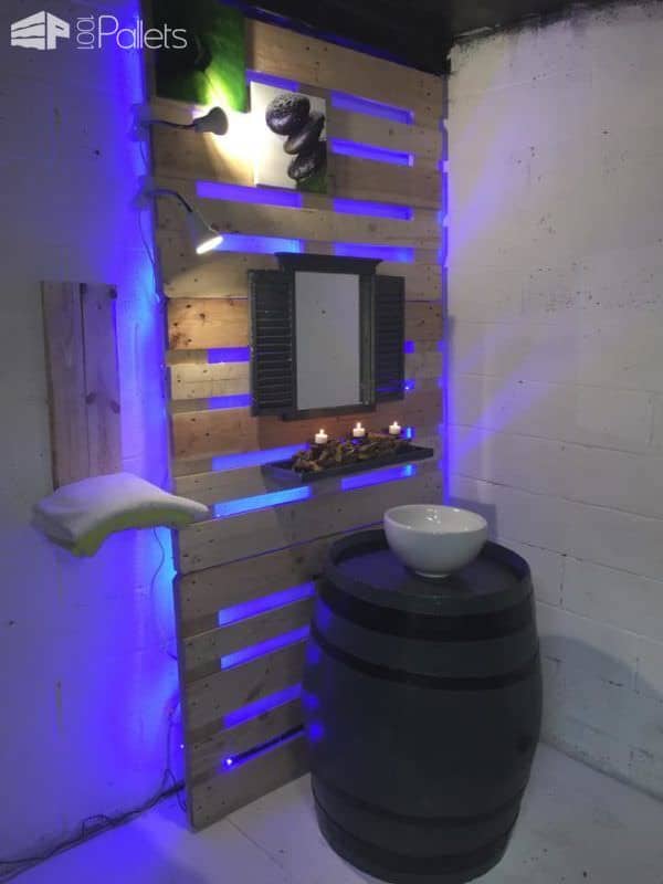 Bathroom Pallet Wall Decoration Pallet Walls & Pallet Doors Bathroom Pallet Wall Decoration Pallet Walls & Pallet Doors