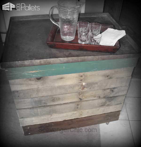 Rolling Storage Bin or Serving Cart Pallet Boxes & Chests Rolling Storage Bin or Serving Cart Pallet Boxes & Chests