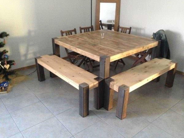Table En Lattes De Palettes / Upcycled Pallet Planks Table Pallet Desks & Pallet Tables Table En Lattes De Palettes / Upcycled Pallet Planks Table Pallet Desks & Pallet Tables