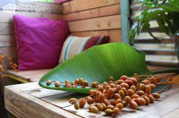 Tropical Pallet Paradise: A Renters’ Remodel Story Pallet Terraces & Pallet Patios Tropical Pallet Paradise: A Renters’ Remodel Story Pallet Terraces & Pallet Patios