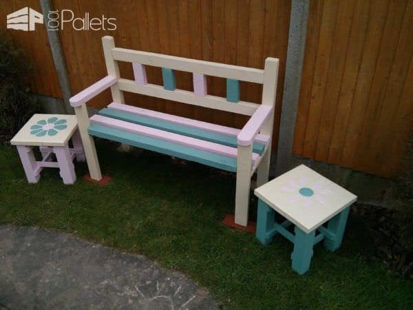 Garden Bench & Two Coffee Tables Made From Reclaimed Pallets Pallet Benches, Pallet Chairs & Stools Pallet Coffee Tables Garden Bench & Two Coffee Tables Made From Reclaimed Pallets Pallet Benches, Pallet Chairs & Stools Pallet Coffee Tables