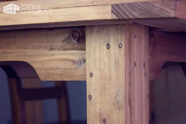 Pallet Table Glossy Wood And His Bench Pallet Benches, Pallet Chairs & Stools Pallet Desks & Pallet Tables Pallet Table Glossy Wood And His Bench Pallet Benches, Pallet Chairs & Stools Pallet Desks & Pallet Tables