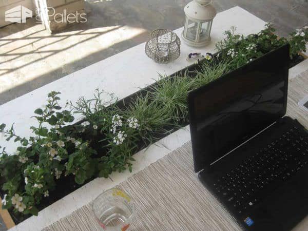 Pallet Coffee Table With Planter Lounges & Garden Sets Pallet Sofas & Couches Pallet Coffee Table With Planter Lounges & Garden Sets Pallet Sofas & Couches