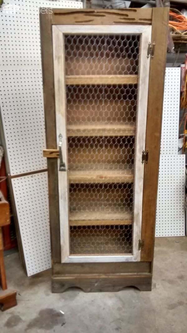 Weathered Pallet Wood Jelly Cabinet Pallet Cabinets & Wardrobes Weathered Pallet Wood Jelly Cabinet Pallet Cabinets & Wardrobes