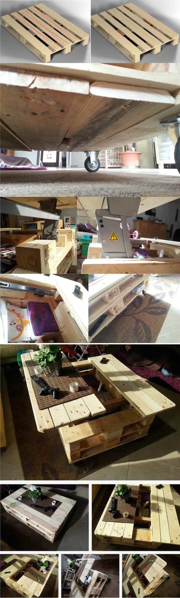 Modular Pallet Coffee Table With Storage Pallet Coffee Tables Modular Pallet Coffee Table With Storage Pallet Coffee Tables