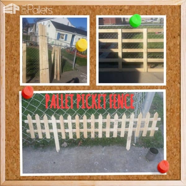 Pallet Picket Garden Fence Pallet Fences Pallet Picket Garden Fence Pallet Fences