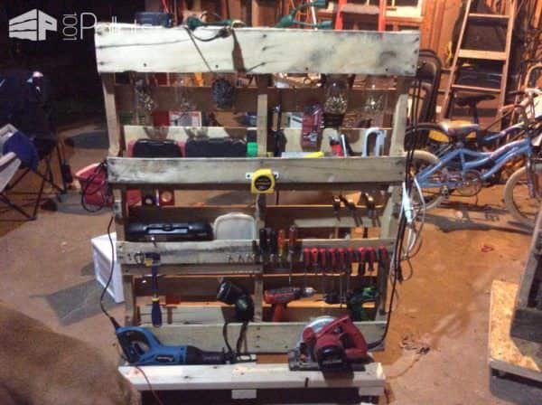 Pallet Tools Organizer Pallet Shelves & Pallet Coat Hangers Pallet Tools Organizer Pallet Shelves & Pallet Coat Hangers