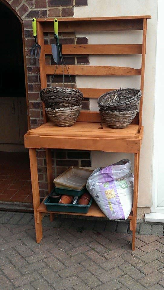 Pallet Garden Potting Bench, Planter & Firewood Shed Pallet Planters & Compost Bins Pallet Garden Potting Bench, Planter & Firewood Shed Pallet Planters & Compost Bins