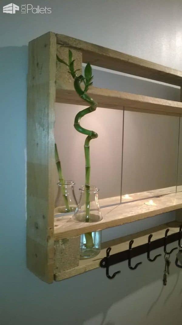 Pallet Mirror For My Entrance Pallet Candle Holders Pallet Shelves & Pallet Coat Hangers Pallet Mirror For My Entrance Pallet Candle Holders Pallet Shelves & Pallet Coat Hangers