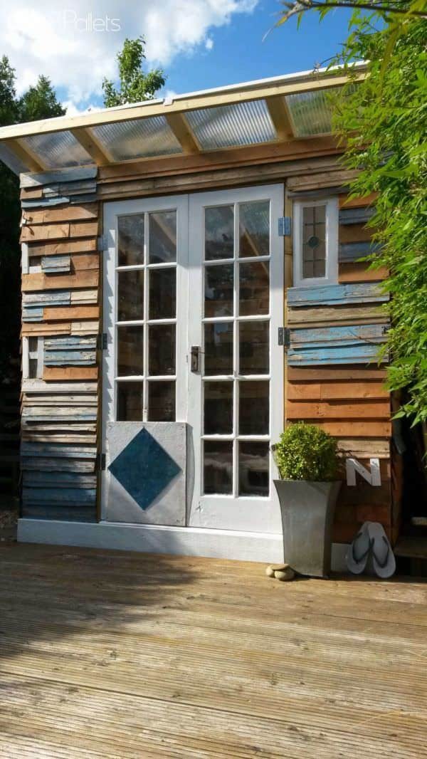 Pallet Summer House Pallet Sheds, Cabins, Huts & Playhouses 