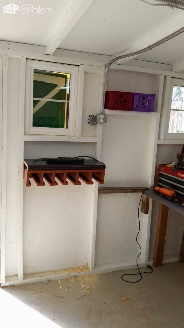 Cordless Tool Dock Made Out Of Repurposed Pallet Pallet Shelves & Pallet Coat Hangers Cordless Tool Dock Made Out Of Repurposed Pallet Pallet Shelves & Pallet Coat Hangers
