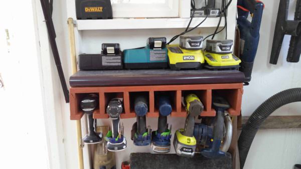 Cordless Tool Dock Made Out Of Repurposed Pallet Pallet Shelves & Pallet Coat Hangers Cordless Tool Dock Made Out Of Repurposed Pallet Pallet Shelves & Pallet Coat Hangers