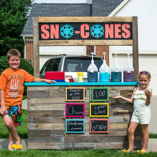 Kids Sno-cones Pallet Stand Fun Pallet Crafts for Kids Kids Sno-cones Pallet Stand Fun Pallet Crafts for Kids