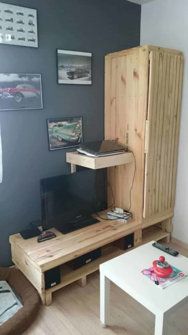 Modular Pallet Tv Stand Pallet TV Stands & Racks 