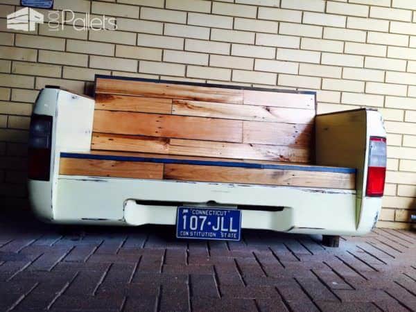 Old Car Parts and Pallets Upcycled Into a Beautiful Bench Pallet Benches, Pallet Chairs & Stools Old Car Parts and Pallets Upcycled Into a Beautiful Bench Pallet Benches, Pallet Chairs & Stools