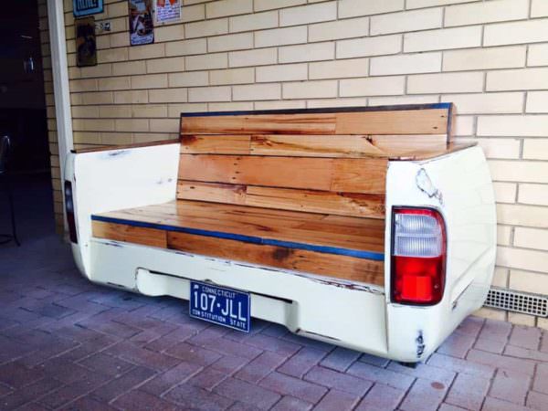 Old Car Parts and Pallets Upcycled Into a Beautiful Bench Pallet Benches, Pallet Chairs & Stools Old Car Parts and Pallets Upcycled Into a Beautiful Bench Pallet Benches, Pallet Chairs & Stools