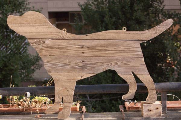 Shabby Chic Style Labrador Retriever Portrait Pallet Home Accessories 