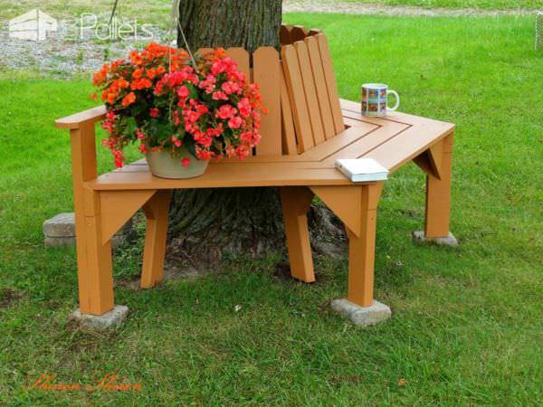 How to Make a Pallet Tree Seat Pallet Benches, Pallet Chairs & Stools How to Make a Pallet Tree Seat Pallet Benches, Pallet Chairs & Stools