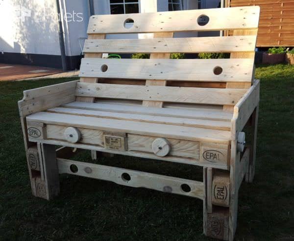 Natural Style Pallet Bench Pallet Benches, Pallet Chairs & Stools 