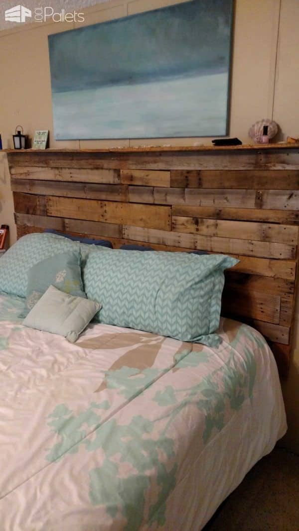 Pallet Bed Headboard Made Out Of 3 Wooden Pallets Pallet Beds, Pallet Headboards & Frames Pallet Bed Headboard Made Out Of 3 Wooden Pallets Pallet Beds, Pallet Headboards & Frames