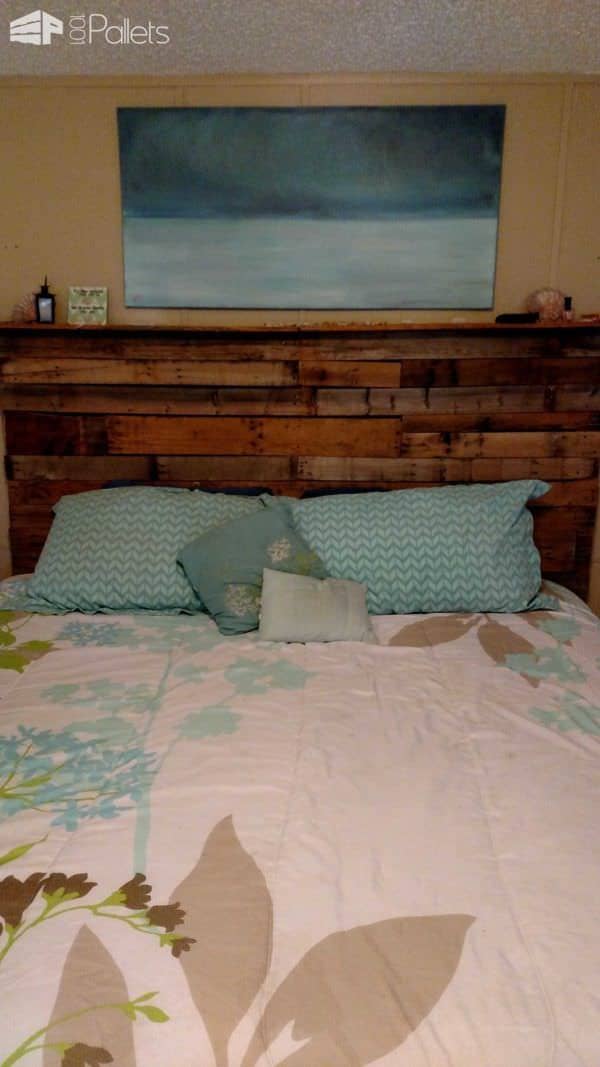 Pallet Bed Headboard Made Out Of 3 Wooden Pallets Pallet Beds, Pallet Headboards & Frames Pallet Bed Headboard Made Out Of 3 Wooden Pallets Pallet Beds, Pallet Headboards & Frames