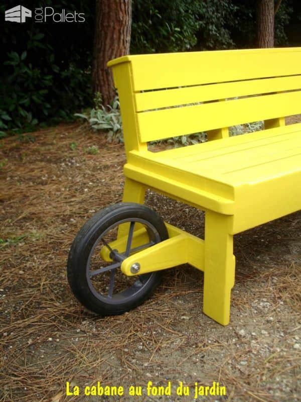 Rollbench, Le Banc Qui Roule / Rollbench, The Pallet Rolling Bench Pallet Benches, Pallet Chairs & Stools Rollbench, Le Banc Qui Roule / Rollbench, The Pallet Rolling Bench Pallet Benches, Pallet Chairs & Stools