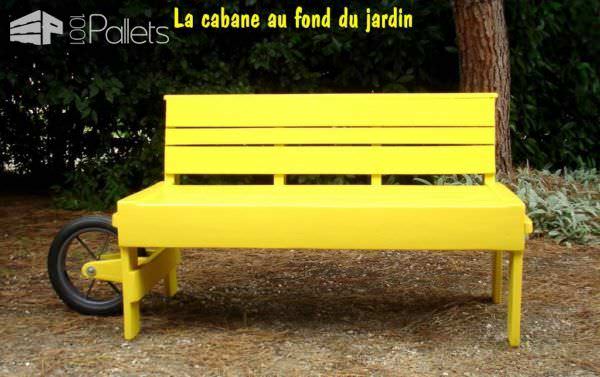 Rollbench, Le Banc Qui Roule / Rollbench, The Pallet Rolling Bench Pallet Benches, Pallet Chairs & Stools Rollbench, Le Banc Qui Roule / Rollbench, The Pallet Rolling Bench Pallet Benches, Pallet Chairs & Stools