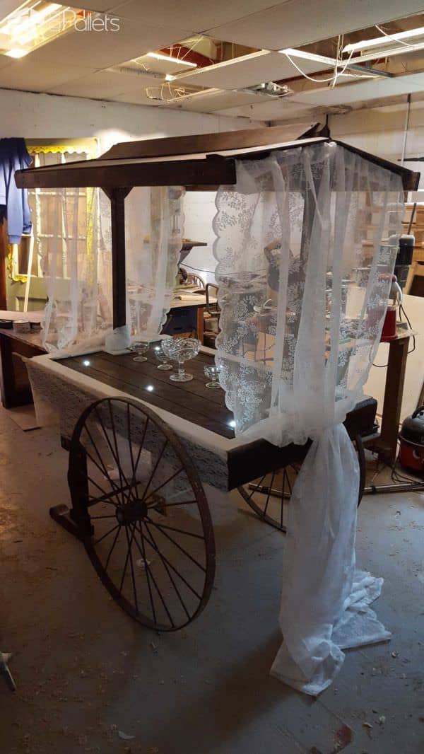 Wedding Cart From Pallets Pallet Store, Bar & Restaurant Decorations Wedding Cart From Pallets Pallet Store, Bar & Restaurant Decorations