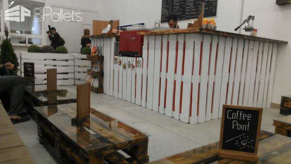 Coffee Shop Furniture Out Of Upcycled Pallets Pallet Store, Bar & Restaurant Decorations Coffee Shop Furniture Out Of Upcycled Pallets Pallet Store, Bar & Restaurant Decorations