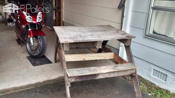 4 Person Pallet Picnic Table Pallet Desks & Pallet Tables 4 Person Pallet Picnic Table Pallet Desks & Pallet Tables