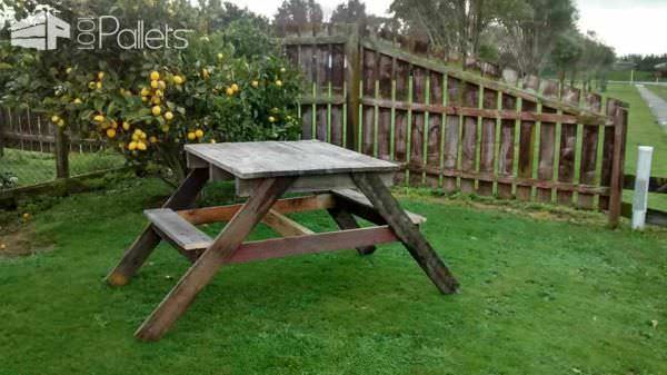 4 Person Pallet Picnic Table Pallet Desks & Pallet Tables 4 Person Pallet Picnic Table Pallet Desks & Pallet Tables